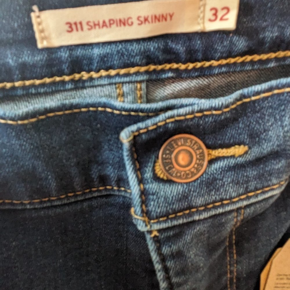 NWT Levis 311 Shaping Skinny Jeans Blue Size 32 - Picture 6 of 11